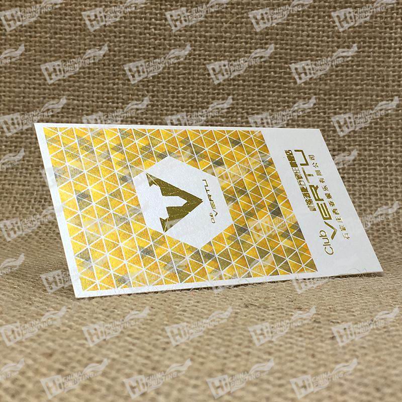 285g Itally Stardream Pearl White Metallics Paper With CMYK Gold Printing And Gold Foil